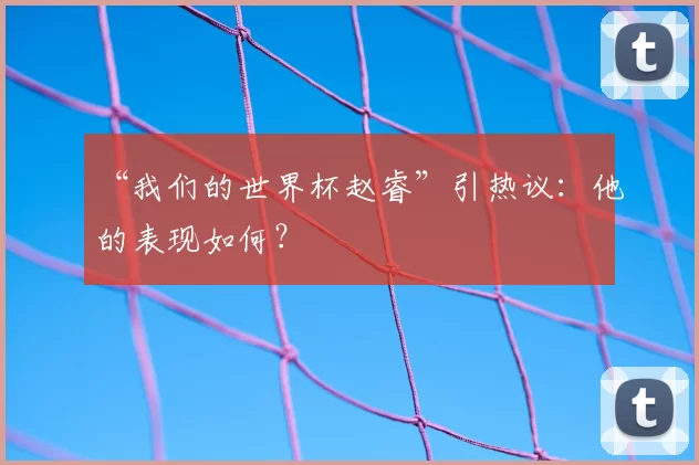 “我们的世界杯赵睿”引热议：他的表现如何？