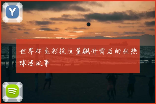 世界杯竞彩投注量飙升背后的狂热球迷故事